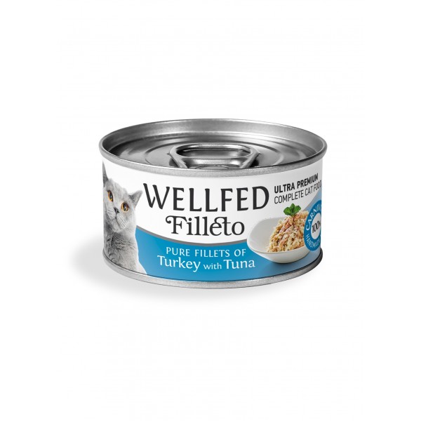 Wellfed Filleto Turkey & Tuna 70gr Super Premium Τροφές